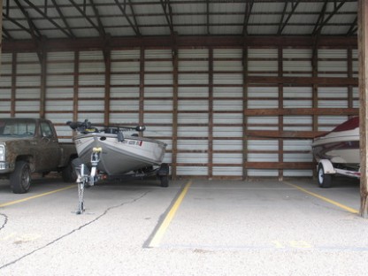 Paved storage lot at Downtown Storage